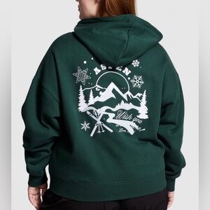 VS PINK Campus Fleece Full Zip Hoodie “Love Aspen”